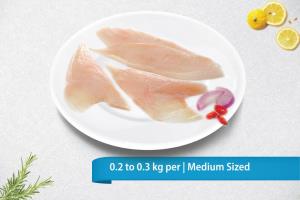 Pomfret Medium Skinless fillets  500 g